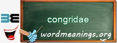 WordMeaning blackboard for congridae